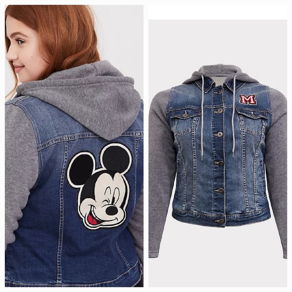 Torrid/Disney Mickey Mouse Denim Trucker Jacket 6x